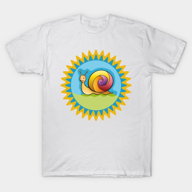 Colorful Snail T-Shirt by Myrarte